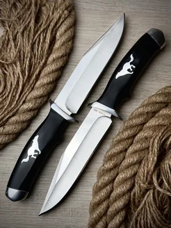 Охотничий нож с чехлом ручной работы Стaль 440С 403434128 купить за 995 ₽ в интернет‑магазине Wildberries