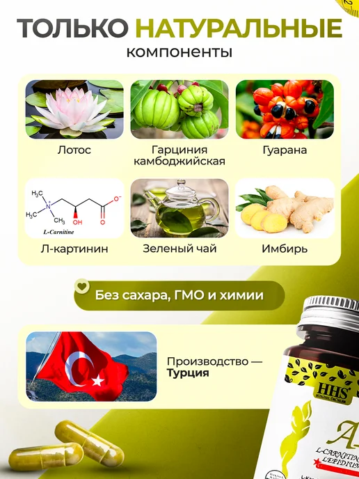 HHS > Капсулы для похудения жиросжигатель A1 с L-carnitine, вариант, фото 3