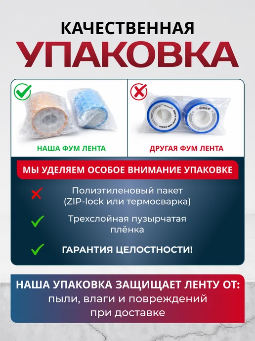 TIM Сантехническая нить для резьбовых соединений 50м, 3 шт, фото 2