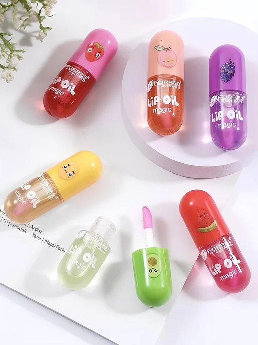 FARRES cosmetics Блеск масло для губ с розовым оттенком, 3 шт, 3 шт, фото 4