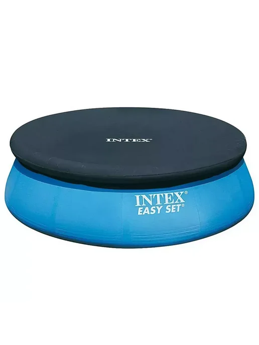 Intex Крышка для круглого бассейна с надувными бортами, d 305см, синий, фото 2