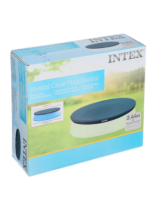 Intex Крышка для круглого бассейна с надувными бортами, d 305см, синий, фото 5