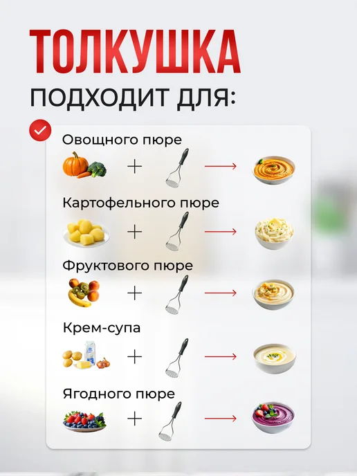 MIR.ON Толкушка для пюре, черный, фото 2