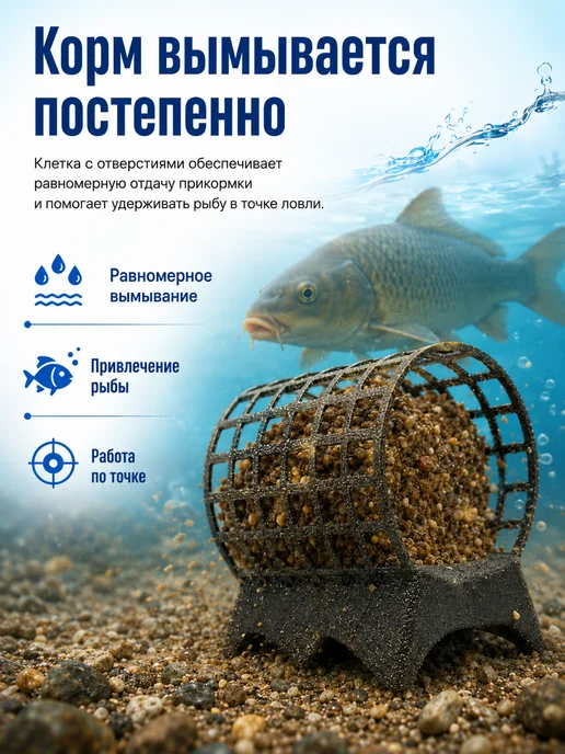 Рыболовная Империя Кормушки для рыбалки (5 штук) Аллигатор, черный, фото 6