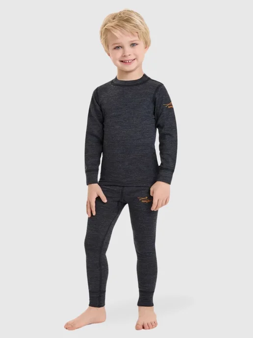 Norveg Термоштаны AСTIVE KIDS термобелье двухслойное спортивное, черный, фото 2