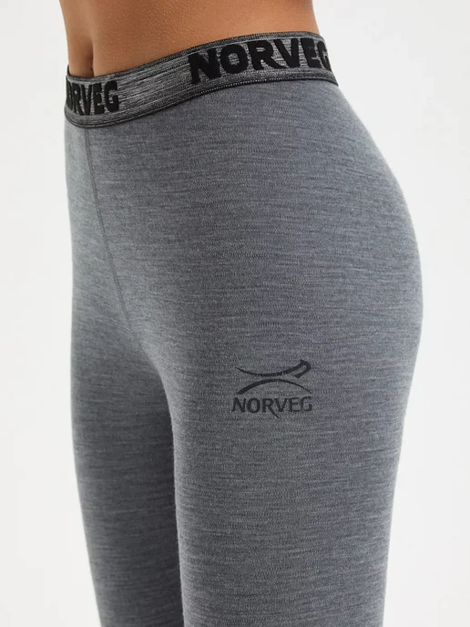 Norveg Термоштаны SOFT Woolmark термобелье повседневное легинсы, серый, фото 5