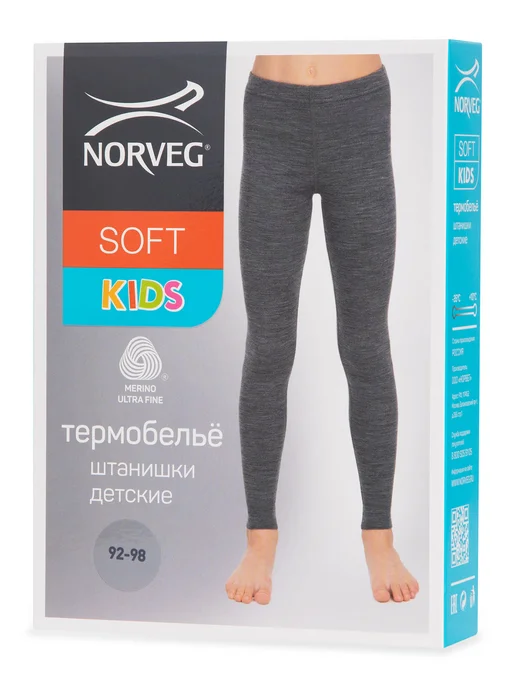 Norveg Термоштаны SOFT Woolmark термобелье повседневное, серый, фото 8