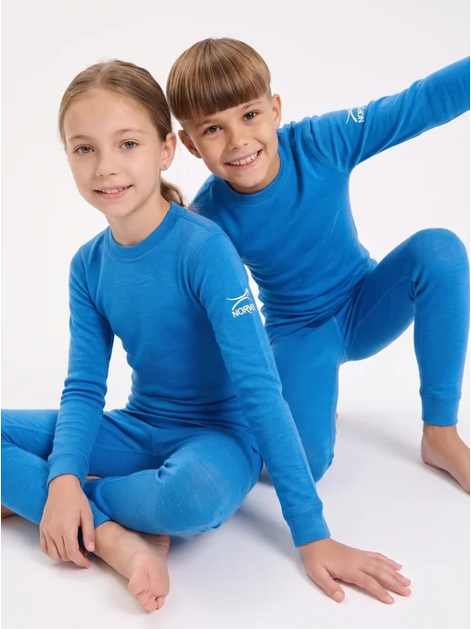 Norveg Термоштаны SOFT Woolmark термобелье повседневное, голубой, фото 4
