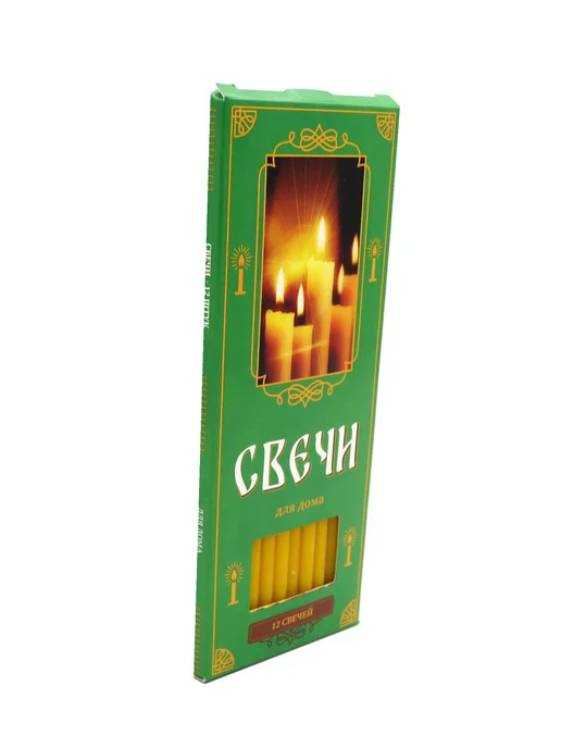 Феогност Свечи для дома. 12 шт (зеленые), 12 шт, фото 3