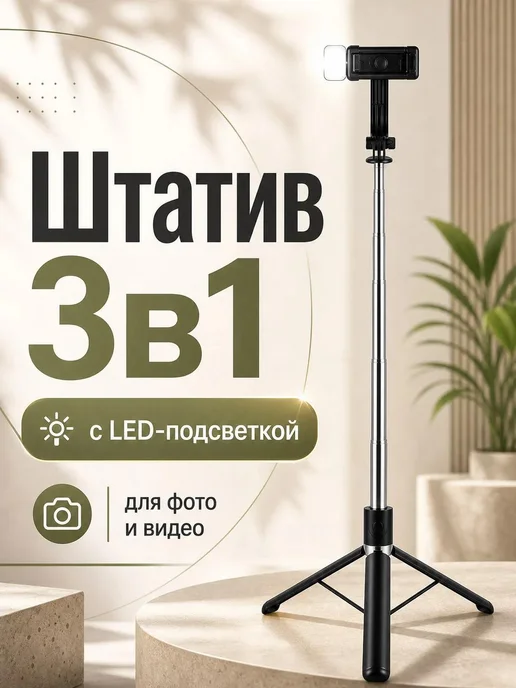 Штатив для телефона монопод высокий, вариант