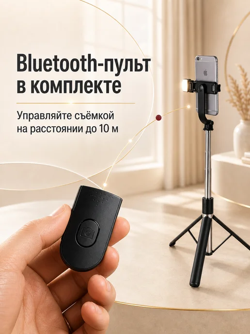 Штатив для телефона монопод высокий, вариант, фото 5