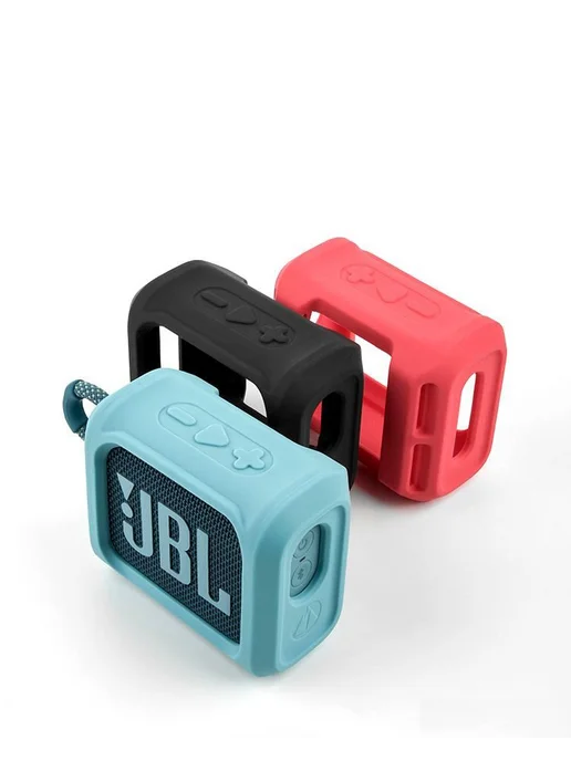 Нет бренда Силиконовый чехол для портативной колонки JBL GO 3, зеленый, фото 3