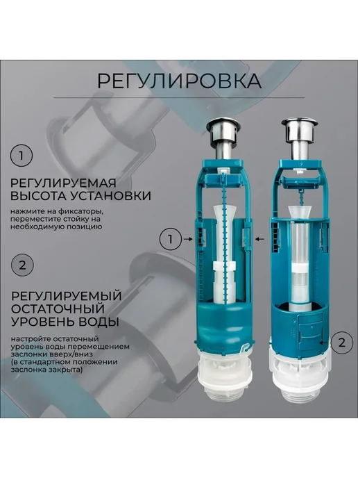 SANTEK Сливная арматура для бачка унитаза, вариант, фото 3