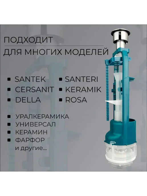 SANTEK Сливная арматура для бачка унитаза, вариант, фото 6