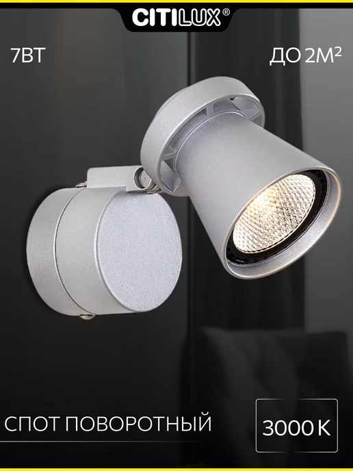 Citilux Спот поворотный Дубль CL556511, серый