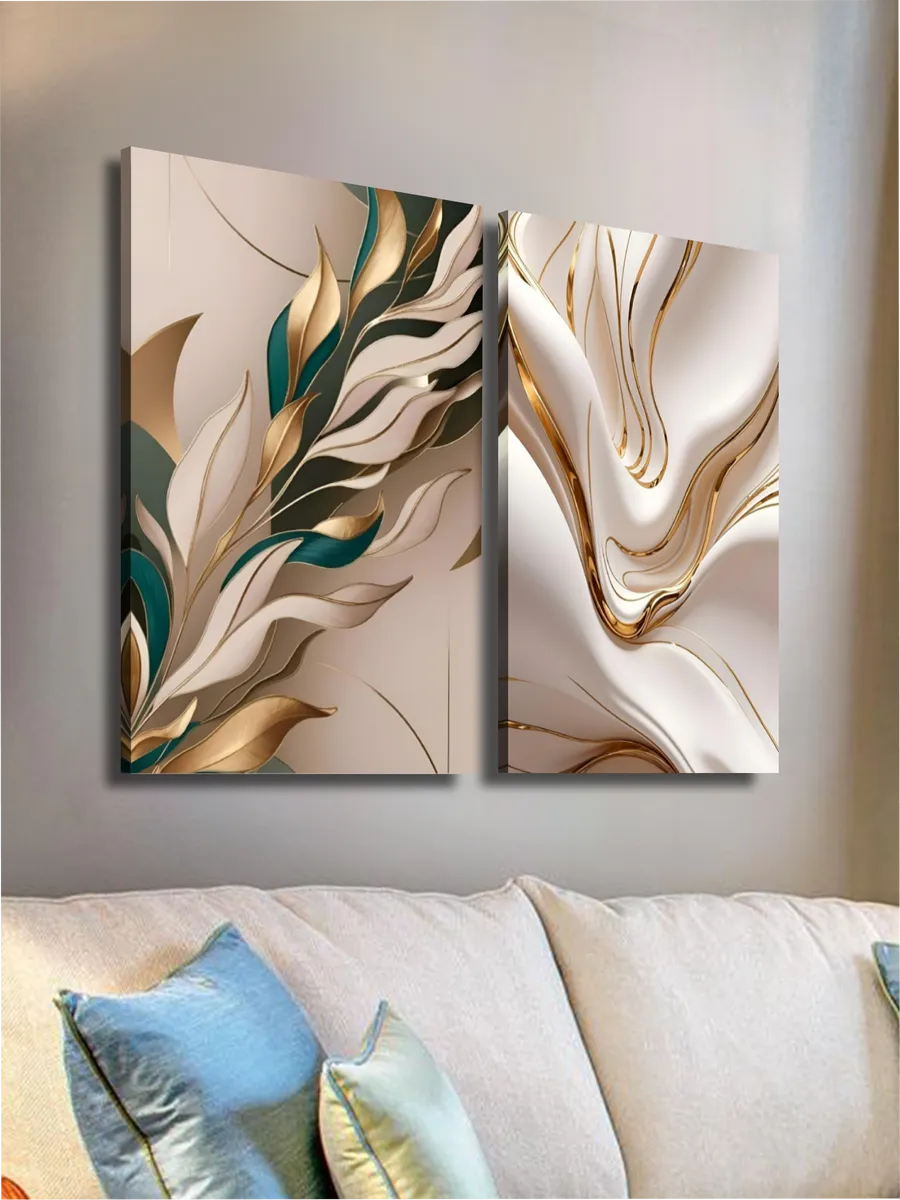 Картина Золотое дыхание природы, модульная 50x70см 2шт.