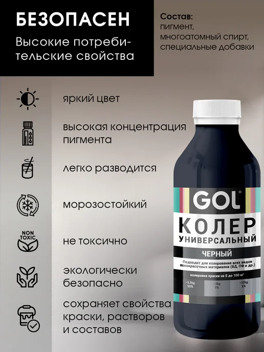 GOL Колер универсальный 450мл Фиолетовый, 450 мл, черный, фото 5