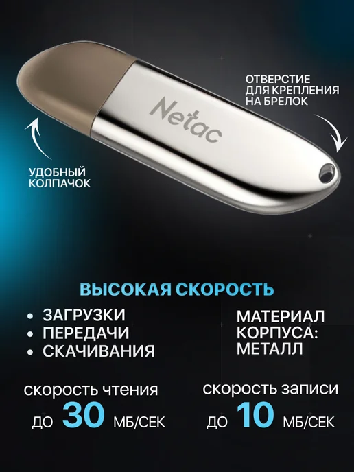 NETAC Флешка 64 гб USB 2.0 для компьютера накопитель, 64 ГБ, фото 3