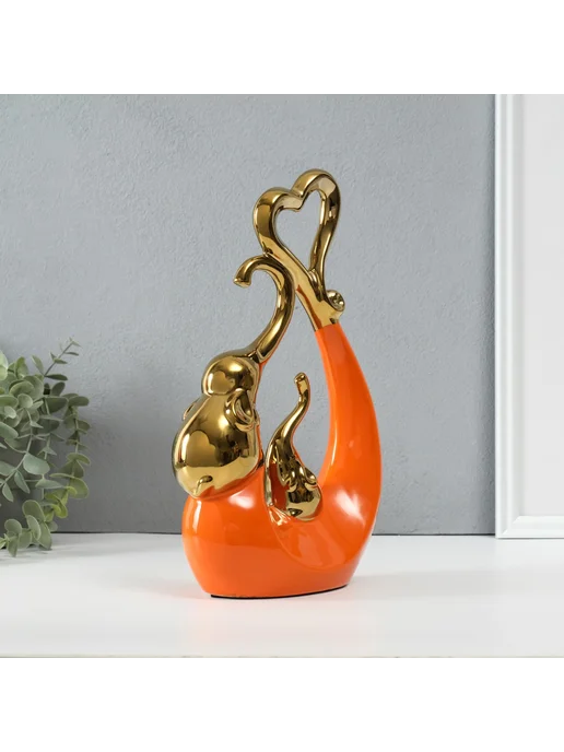 Market_Свадьба Сувенир керамика "Слоники с сердцем. Абстракция", вариант, фото 3
