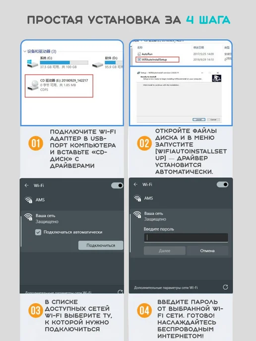 Wi Fi адаптер 600 Мбит с 2.4G + 5G для компьютера USB, 2,4 г, 5 г, фото 4