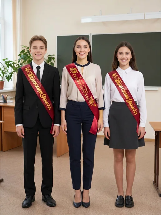 Macline Ленты выпускника 2027 9 класс, красный, фото 5