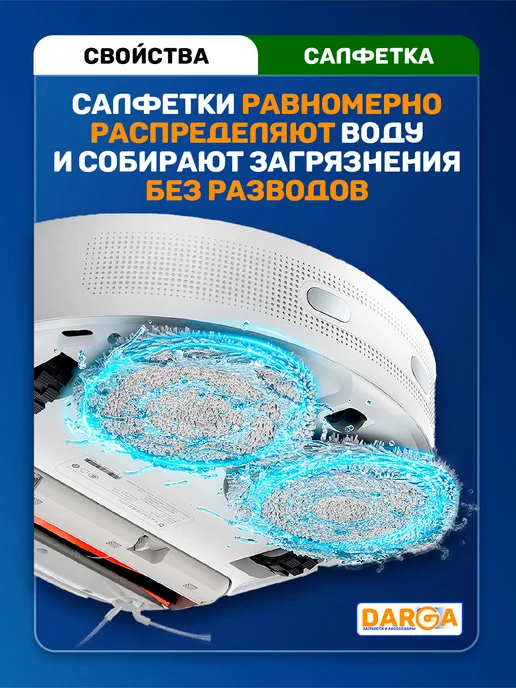 Тряпки, салфетки на робот-пылесос Roborock серии Qrevo 2 шт, 8 шт, фото 2