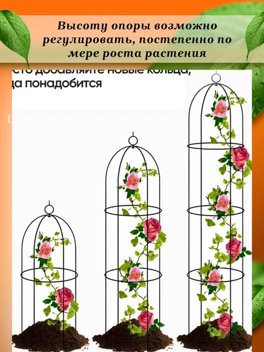 DDomus Опора для растений и роз садовая, зеленый, фото 3