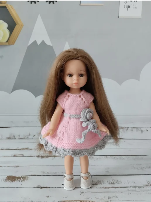 Doll Up Туфли для куклы мини Паола Рейна, 21 см, серый