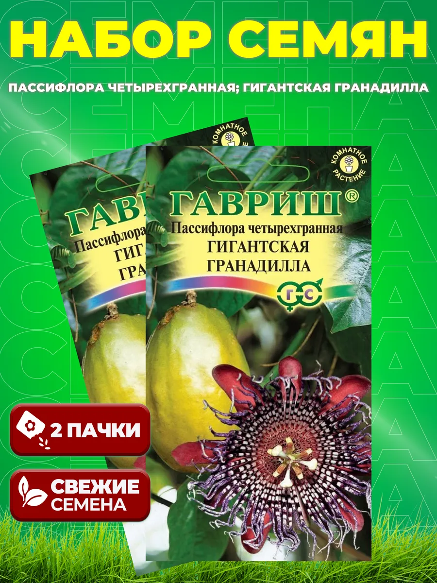 Семена Гранадиллы Гигантской, 6шт для сада.