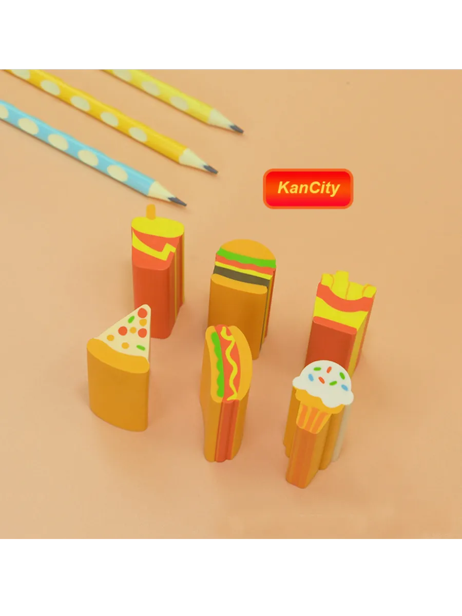 Ластики фигурные "FASTFOOD ERASER" 6 шт.