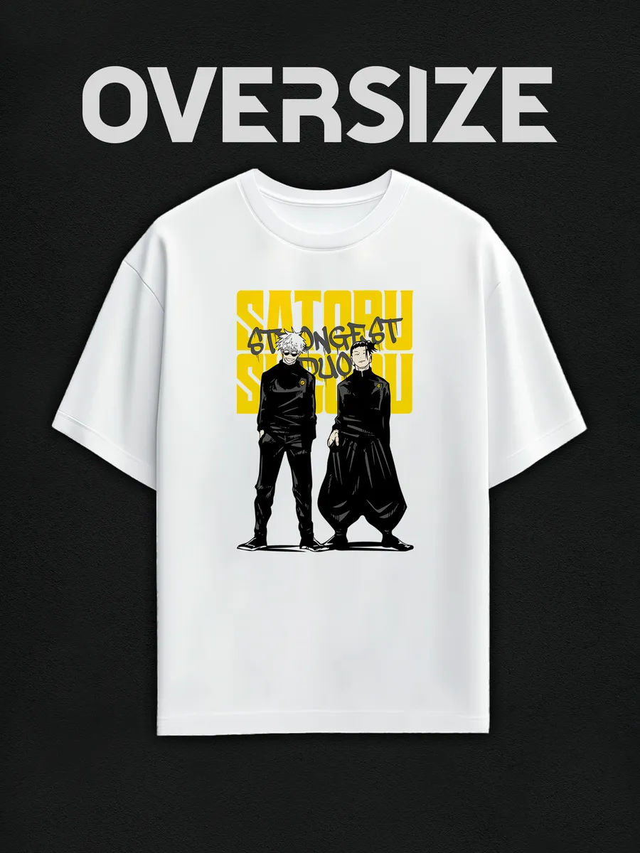 Футболка оверсайз Годжо Сатору и Сугуро Гето