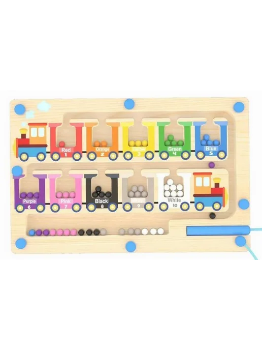 Магнитный лабиринт с цифрами Монтессори 3-5 лет, вариант