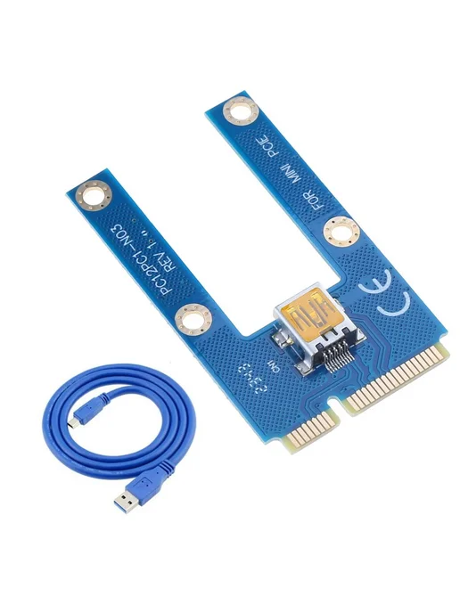 Mini PCIE Конвертер PCI-E 1X-16X Riser USB 3 0 Разноцветный, вариант, фото 6