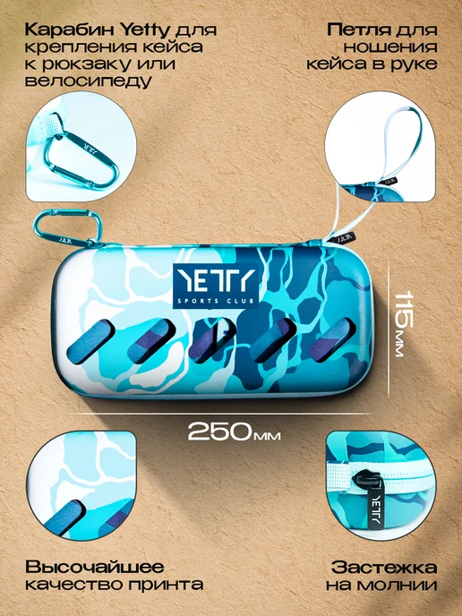 YETTY Полотенце из микрофибры спортивное для фитнеса, голубой, фото 2