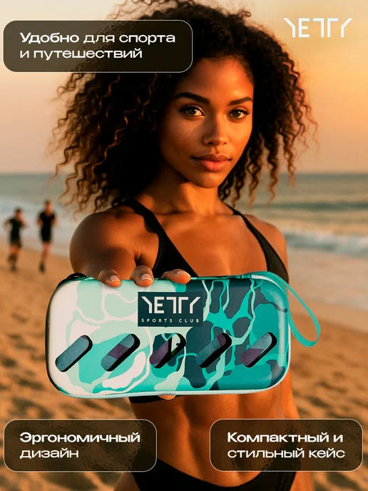 YETTY Полотенце из микрофибры спортивное для фитнеса, голубой, фото 7
