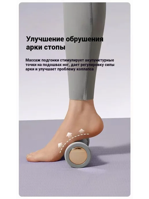 Ролик массажный фасции стопы серый, серый, фото 6