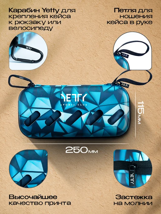 YETTY Полотенце из микрофибры спортивное для фитнеса, синий, фото 2