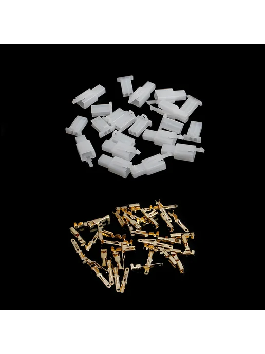 10 комплектов автомобильных разъемов 2 8MM 2PIN Черный, черный