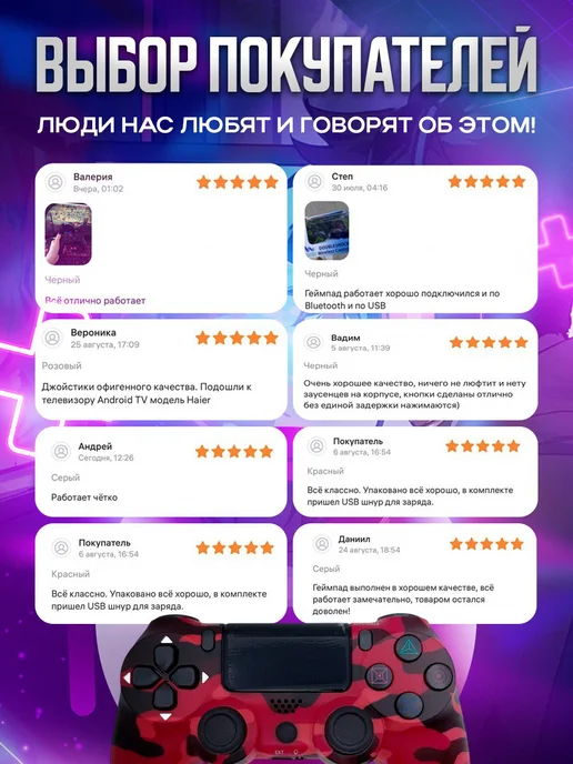 MAGIC GHOST Геймпад универсальный беспроводной для ПК и PS4, зеленый, фото 7
