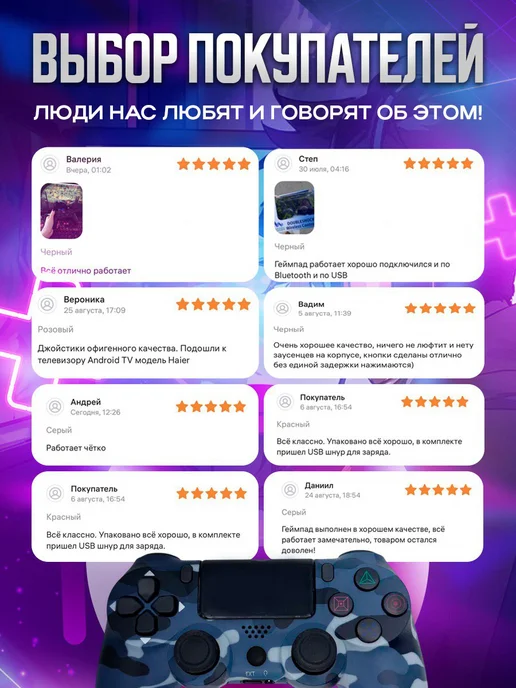 MAGIC GHOST Геймпад беспроводной для пк, для телефона и playstation 4, синий, фото 7