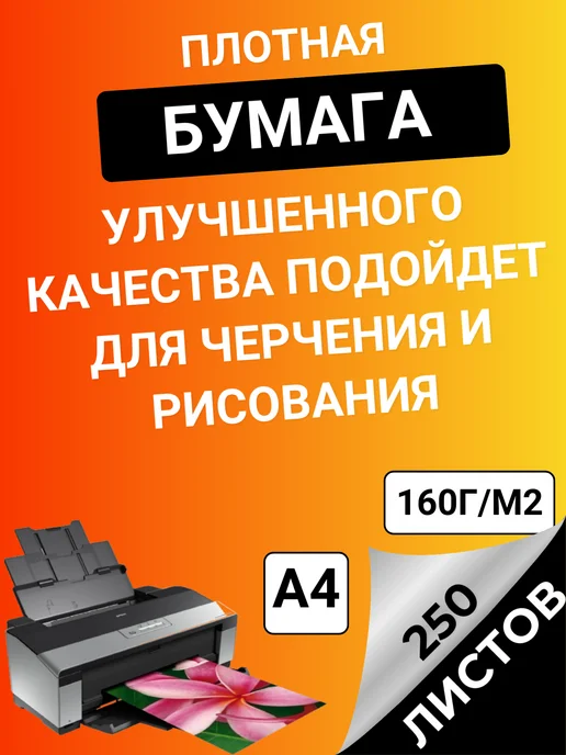 Бумага энгель A4, 160 г/м², 250 листов, матовая, фото 5