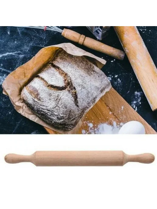Скалка с крутящимися ручками Светло-бежевый, бежевый, фото 6