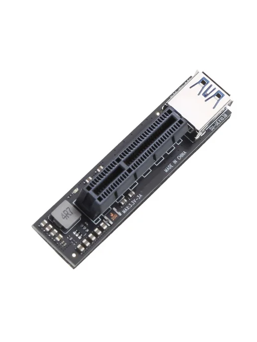 Адаптер PCI-E USB SATA переходник X1 в X4 охлажден Черный, черный, фото 3