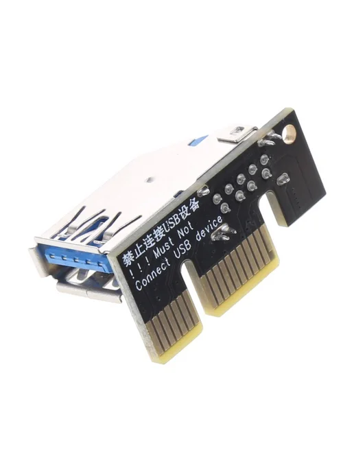 Адаптер PCI-E USB SATA переходник X1 в X4 охлажден Черный, черный, фото 6