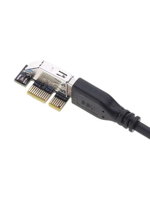 Адаптер PCI-E USB SATA переходник X1 в X4 охлажден Черный, черный, фото 8