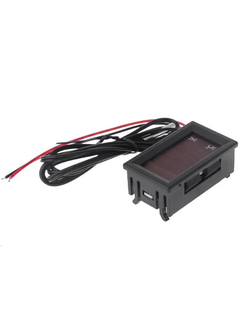 Автомобильный вольтметр 12V 24V LED дисплей температ Черный, черный, фото 6