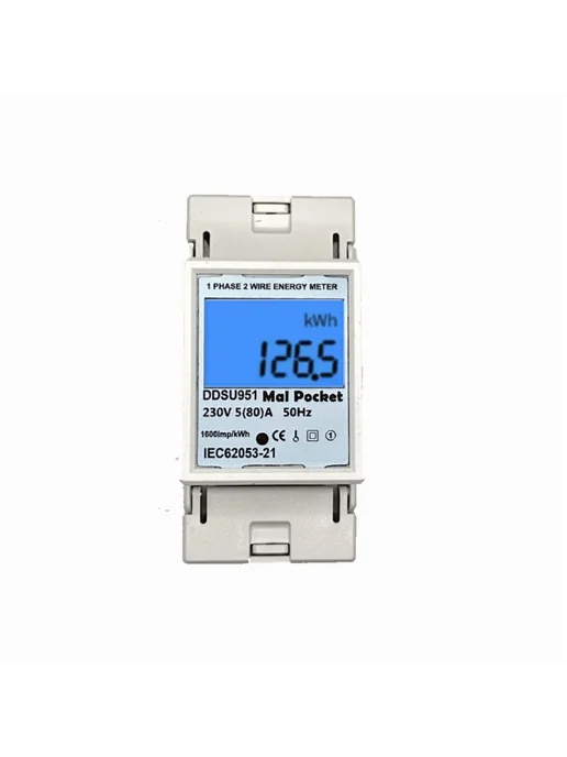 Однофазный ЖК-счетчик ватт-часов AC230V 50hz Белый, белый