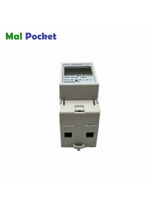 Однофазный ЖК-счетчик ватт-часов AC230V 50hz Белый, белый, фото 3