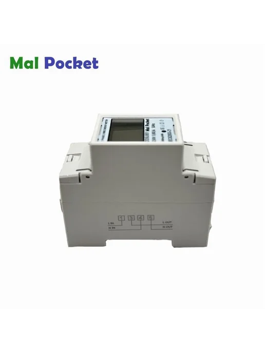 Однофазный ЖК-счетчик ватт-часов AC230V 50hz Белый, белый, фото 4