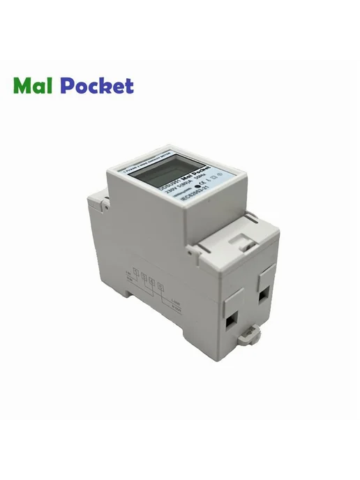 Однофазный ЖК-счетчик ватт-часов AC230V 50hz Белый, белый, фото 5
